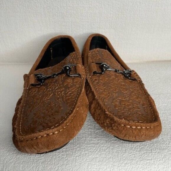 Robert Graham Tequila Paisley Embossed Driving Loafers Moccasins Men Size 8 - Picture 11 of 15